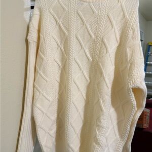 Elegant Cream Cable Knit Sweater